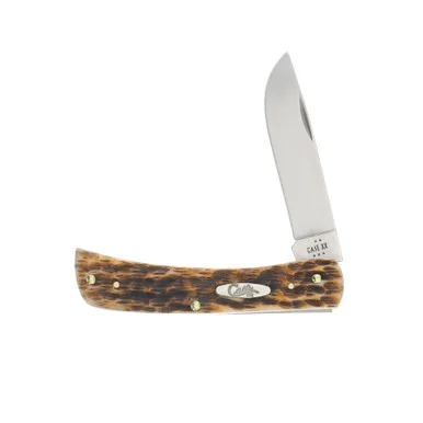 Case XX Sod Buster Jr Folding Knife Amber Jigged Bone CA245