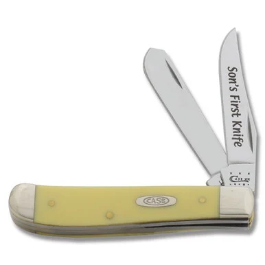 Case XX Son's First Knife Yellow Composition Mini Trapper Folding Knife CASY