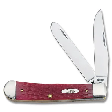 Case XX Trapper Folding Knife Dark Red Jigged Bone CA0646