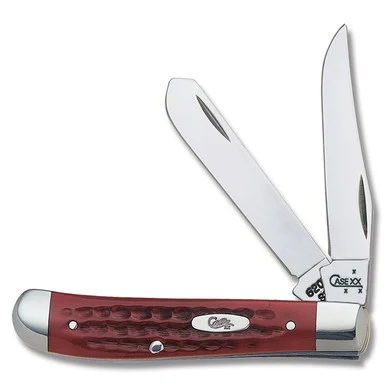 Case XXMini Trapper Folding Knife PocketWorn Old Red Bone CA784