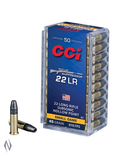 CCI 22LR SUPPRESSOR 45GR HP 970FPS