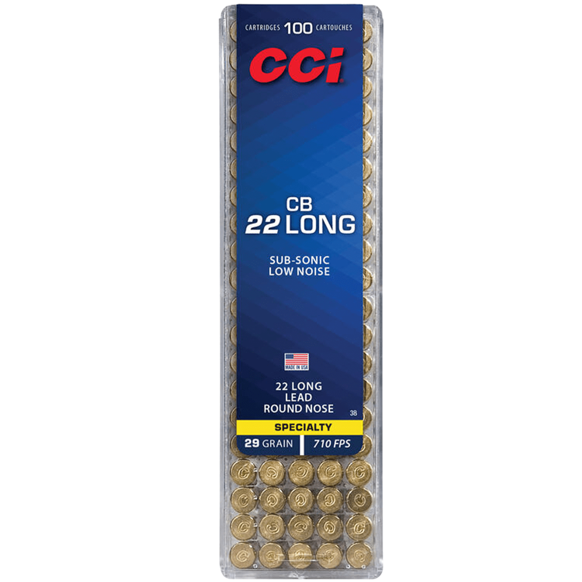 CCI Specialty CB Subsonic 22 Long 29 gr 100rd Box Rimfire Ammo