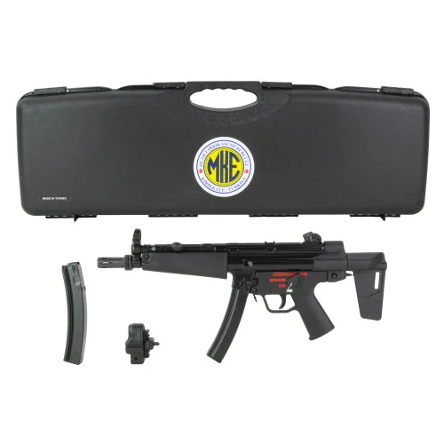 Century AP5 Navy (MP5) 9mm 8.50" Threaded Barrel, Black Lacquer Over Manganese Phosphate Steel Stamped Receiver, Pistol Brace, Black Navy Style Grip