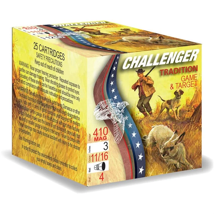 Challenger Ammunition.410 Bore 3 in / 3 in #6 11/16 oz