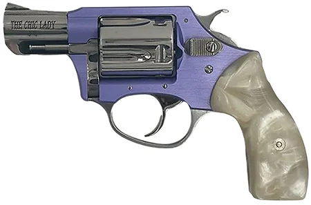 Charter Arms 53849 Undercover Lite Chic Lady Small 38 Special 5 Shot 2″ High Polished Stainless Steel Barrel & Cylinder, Lavender Aluminum Frame, Pearl Grip, Exposed Hammer