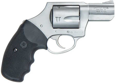 Charter Arms 73521 Mag Pug357 Mag, 5 Shot 2.20″ Matte Stainless Steel Barrel, Cylinder & Frame w/Black Finger Grooved Rubber Grip