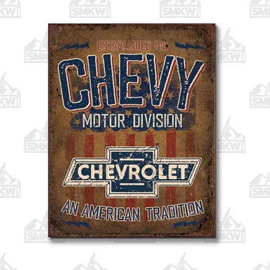 Chevy An American Tradition Bowtie Tin Sign SG2204