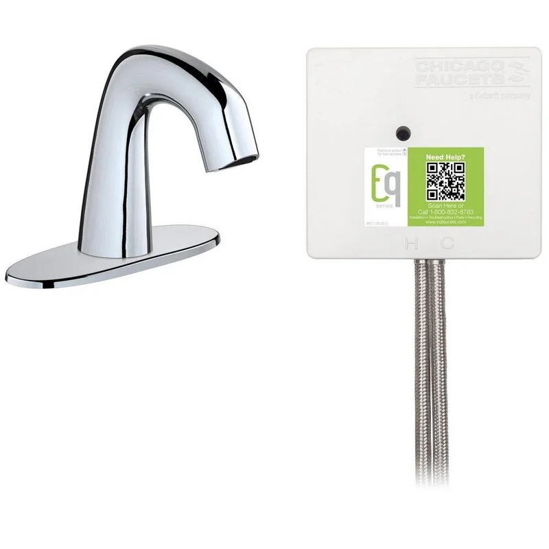Chicago Faucets EQ Sensor Bathroom Sink Faucet in Polished Chrome | Ferguson