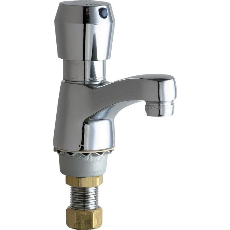 Chicago Faucets MVP Single Handle Monoblock Metering Bathroom Sink Faucet in Polished Chrome | Ferguson
