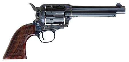 Cimarron AR411 Arizona Ranger45 Colt (LC) 6 Shot, 5.50″ Blue w/Engraved “Arizona Ranger” Steel Barrel, Blued Cylinder, Color Case Hardened Steel Frame, Checkered Walnut Grip, Exposed Hammer