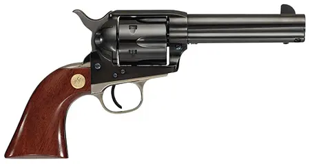 Cimarron MP400B1401 Pistoleer357 Mag 6 Shot 4.75″ Blued Rifled Steel Barrel & Cylinder, Blued Steel Frame w/Nickel Backstrap & Triggerguard, Walnut Grip, Exposed Hammer
