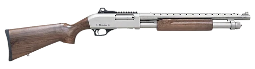 Citadel Mariner 20 Ga 3" 4rd,18.50" Nickel Finished Heat Shield Barrel, Nickel Finished Aluminum Receiver Picatinny Rail, Black Fixed Walnut Stock