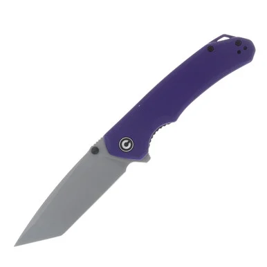 CIVIVI Brazen Folding Knife Purple 3.46in Plain Gray Stonewash Tanto WKCC2023A