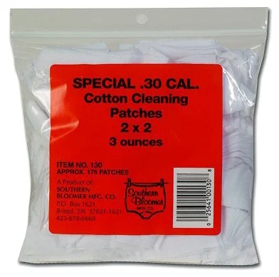 CLEANING PATCH 175-PACKSOUTHERN BLOOMER .30 CALIBER