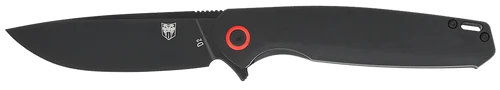 CobraTec Knives Rath EDC 3.50" Folding Plain Black D2 Steel Blade, 4.50" Black G10 Handle