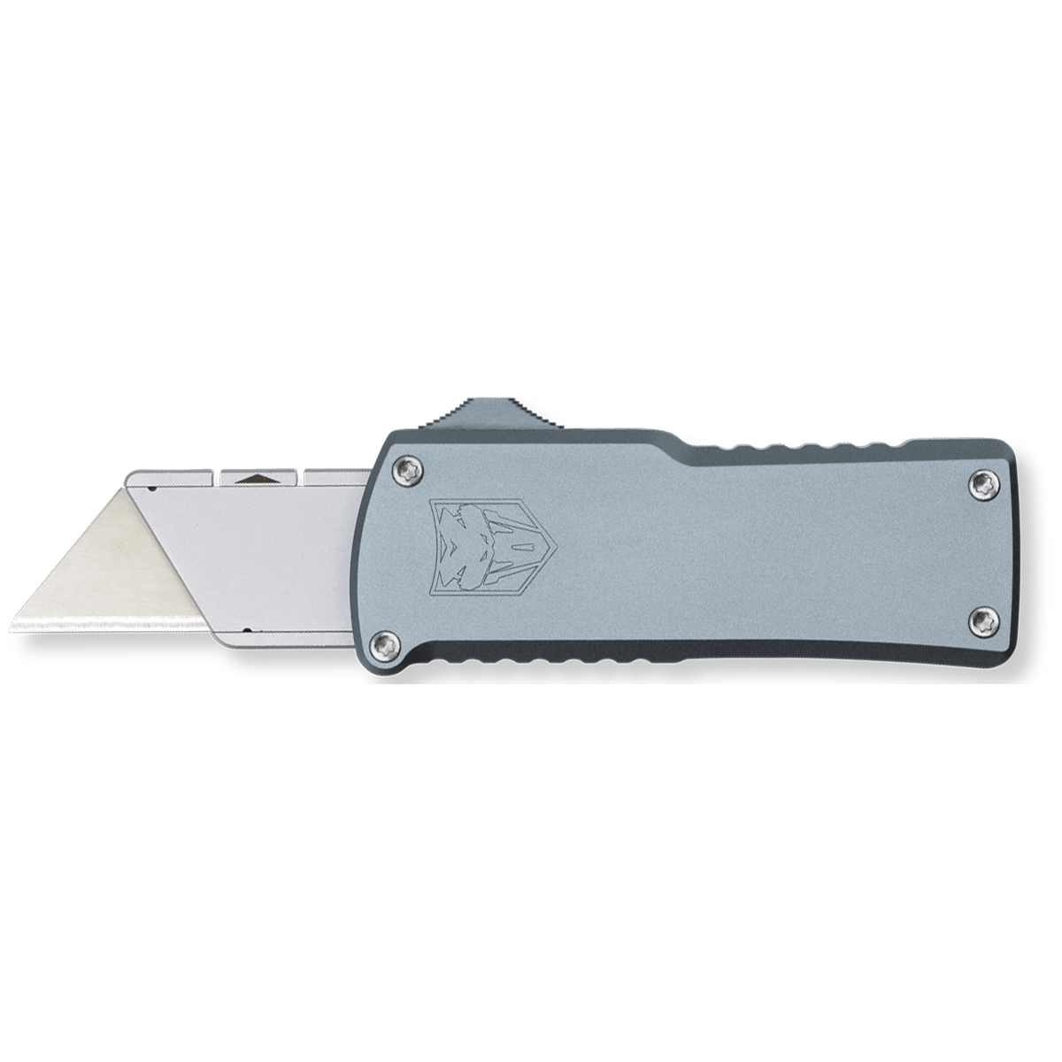 CobraTec Knives Utility OTF 3.38" Gray Aluminum Handle