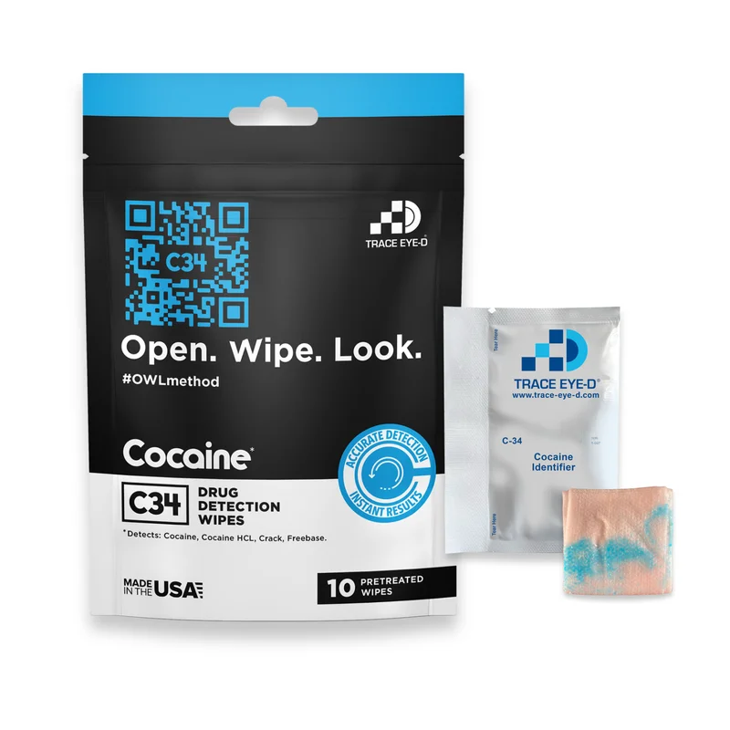 Cocaine Detection Safety Wipe