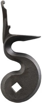 cock, 1.67" throw, wax cast steel, tapped 1/4-20 thread