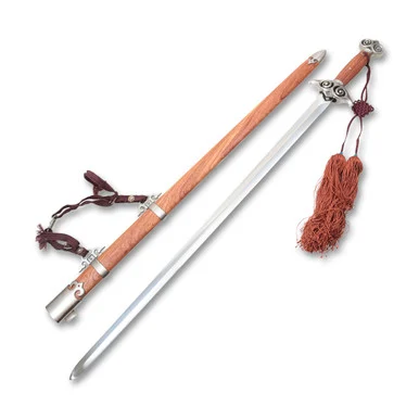 Cold Steel Chinese Leaf Gim Sword 33.25in Plain Rosewood Grip CS-SW-CHNGIM