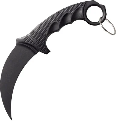 Cold Steel FGX Nightshade Fixed Blade 4in Black Karambit Knife CS92FK