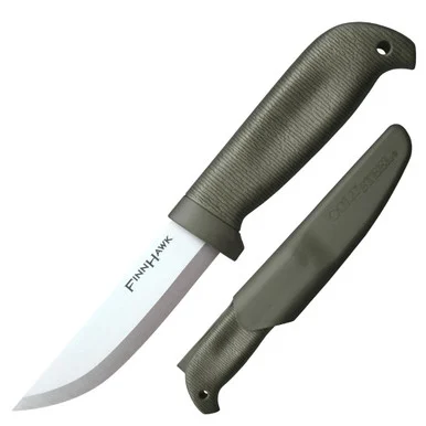 Cold Steel Finn Hawk Fixed Blade Knife Green 4in Plain Straight Back CS20NPK
