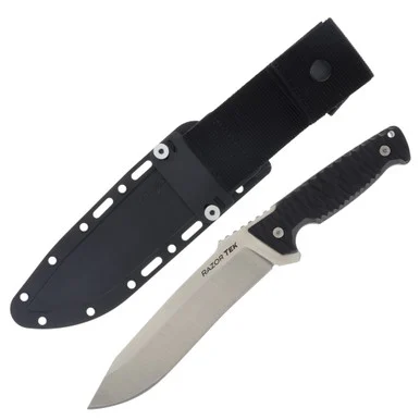 Cold Steel Razor Tek Fixed Blade Black GFN 6.5in Satin Recurve Knife CSFX65RZR