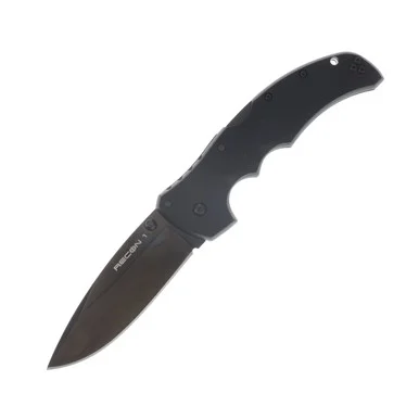 Cold Steel Recon 1 Folding Knife 4in Black DCL Plain Spear Point Blade CS27BS