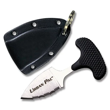 Cold Steel Urban Pal Fixed Blade Knife Black Kray-Ex 1-1/2” Satin Part Serr Single Edge CS43LS