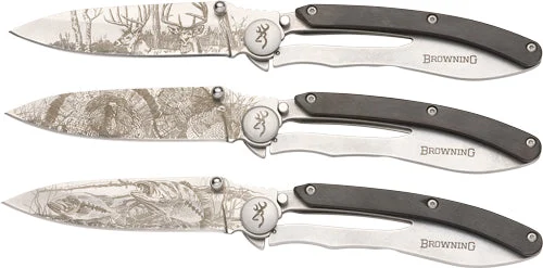 COLLECTION 3 KNIVES WITH BOX*BROWNING KNIFE SPORTSMAN