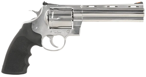 Colt Anaconda 45 LC, 6" Barrel, Stainless Steel, Silver, Hogue Rubber Grips, 6rd