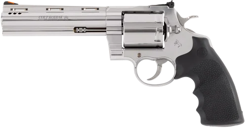 Colt Kodiak Revolver, Single/Double Action, 44 Magnum, 6" Ported Barrel, Stainless Steel Finish, Silver, Hogue Rubber Grips, 6rd