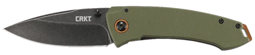 Columbia River TUNA, 3.22" Folding Knife, Plain Edge, 8Cr14MoV Blade, Stonewash Finish, Stainless Steel and G10 Handle