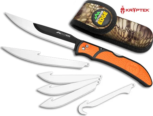 COMBO SET ORANGE BLISTER PACKOUTDOOR EDGE RAZOR BONE 6-BLD