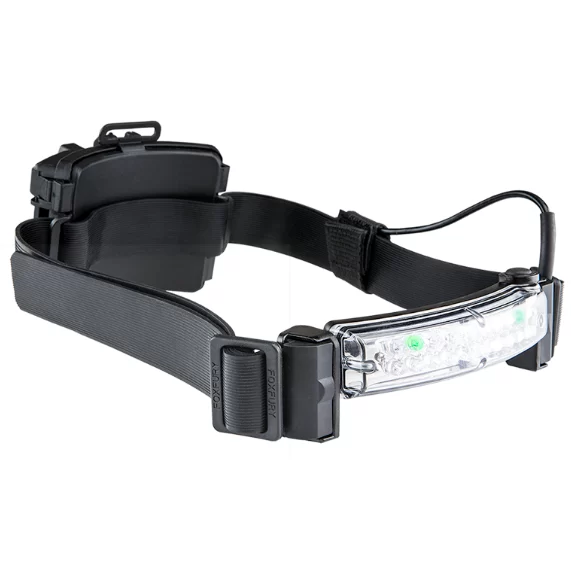 Command+ LoPro White & Green LED Rechargeable Helmet Light