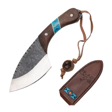 Condor Blue River Skinner Knife Walnut/Turquoise Fixed 3.9in Blade CTK112354