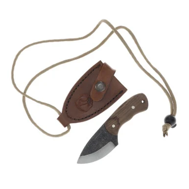 Condor Tool and Knife Beetle Neck Knife Walnut 2.63in Plain Drop Point CTK69719