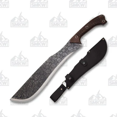 Condor Tool and Knife Vipera Machete Fixed Blade Knife Walnut 12.8in Etched Blade CTK2820128