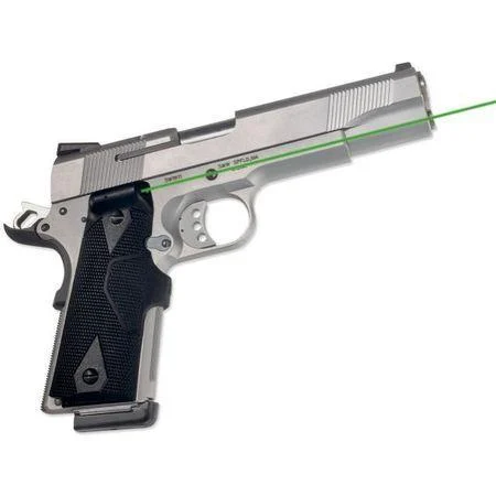 Crimson Trace Semi-Automatic Lasergrip – 1911 Gov’t/Commander Front Activation Green Laser