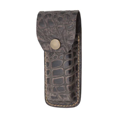 Crocodile Pattern Leather Belt Sheath – Rugged Style and Secure Carry SH1197
