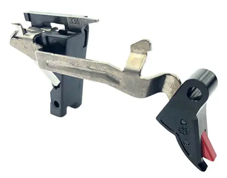 Cross Armory CRGTDI Drop-In Trigger with BarFlat Trigger with 3.50 lbs Draw Weight & Black/Red Finish for Glock Gen1-4