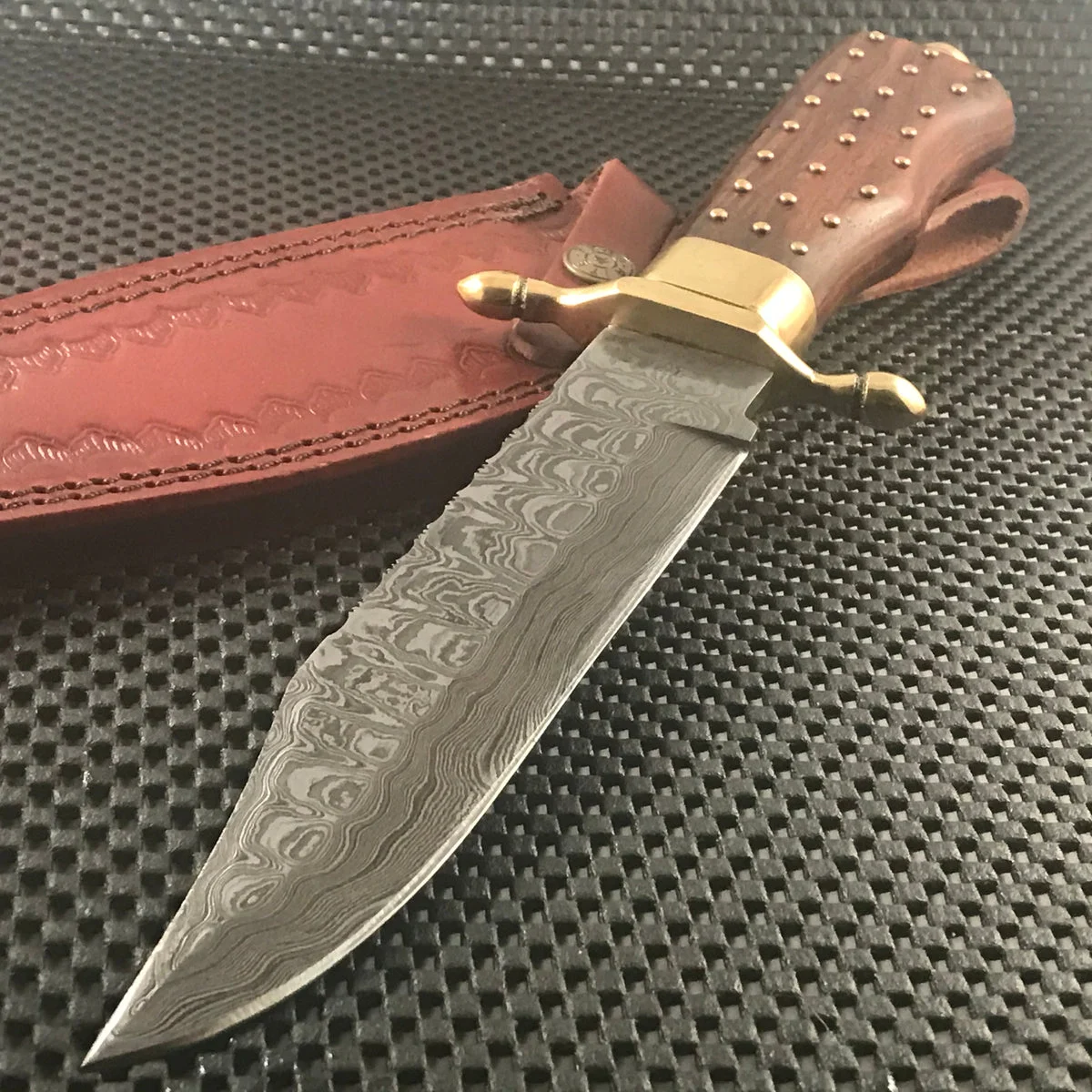 Custom Handmade Damascus Hunting Knife