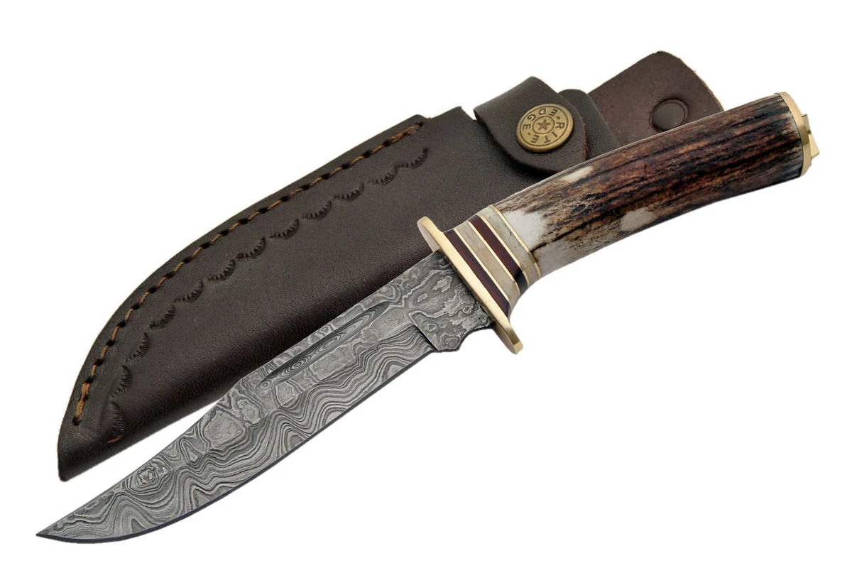 Custom Handmade Damascus Steel Hunting Knife