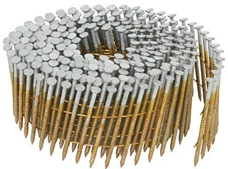 Spotnails CW10D120R 3×120 15-Degree Wire Coil Bright Ring Shank Nails, 3,600/Box