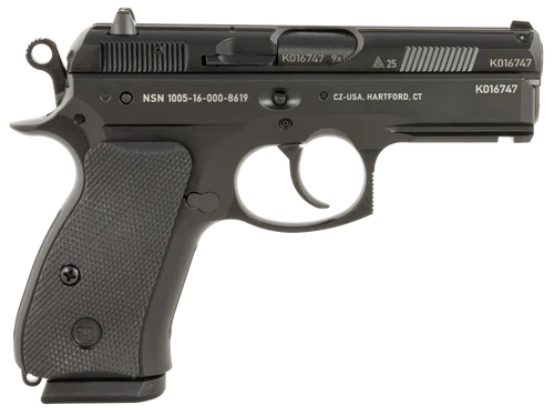 CZ P-01 50th Anniversary 9mm 15rd, 3.75" Black Steel Barrel, Black Steel Serrated Slide, Black Beavertail, Black Rubber Grip