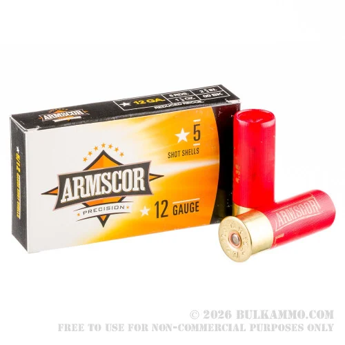 250 Rounds of 12ga Ammo by Armscor -00 Buck