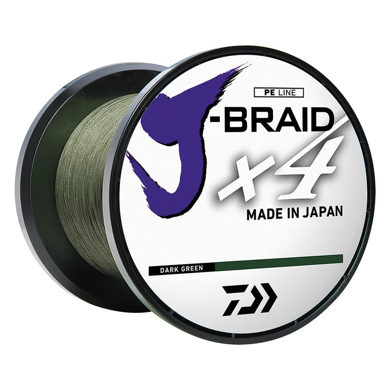 Daiwa J-BRAID x4 Braided Line – 65 lbs – 300 yds – Dark Green [JB4U65-300DG]