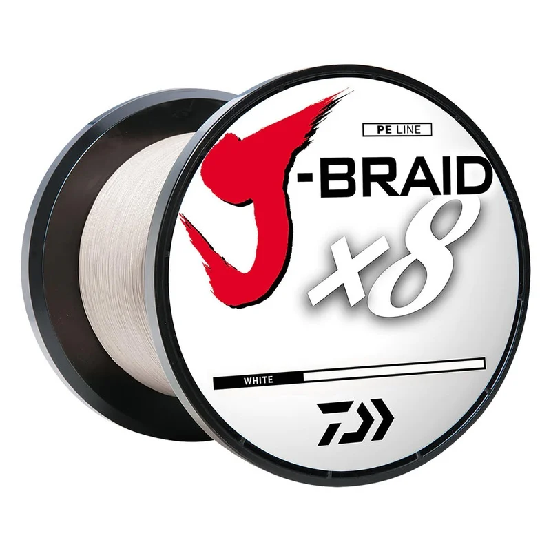 Daiwa J-BRAID x8 Braided Line – 40 lbs – 300 yds – White [JB8U40-300WH]