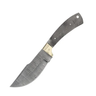 Damascus Skinner Knife Blade Blank - 4.75in Full Tang for DIY Making BL096