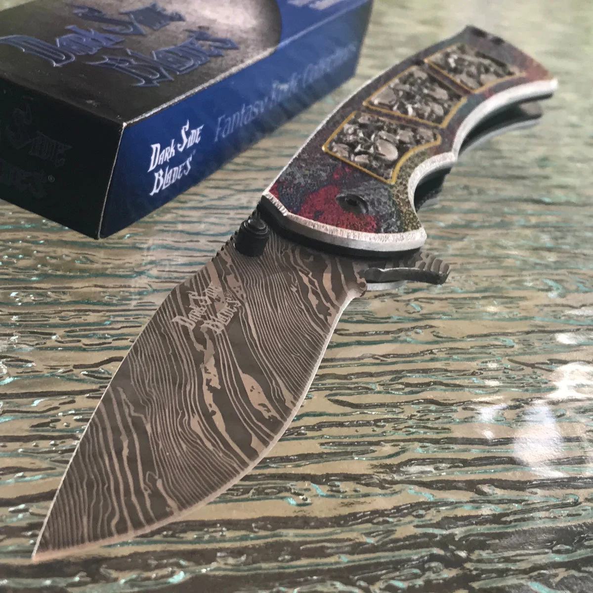 Dark Side Blades Ballistic Fantasy Skull Pocket Knife
