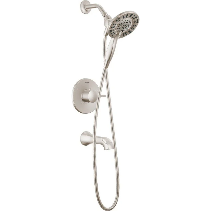 Delta Faucet Albion Single Handle Multi Function Bathtub & Shower Faucet in SpotShield Brushed Nickel (Trim Only) | Ferguson